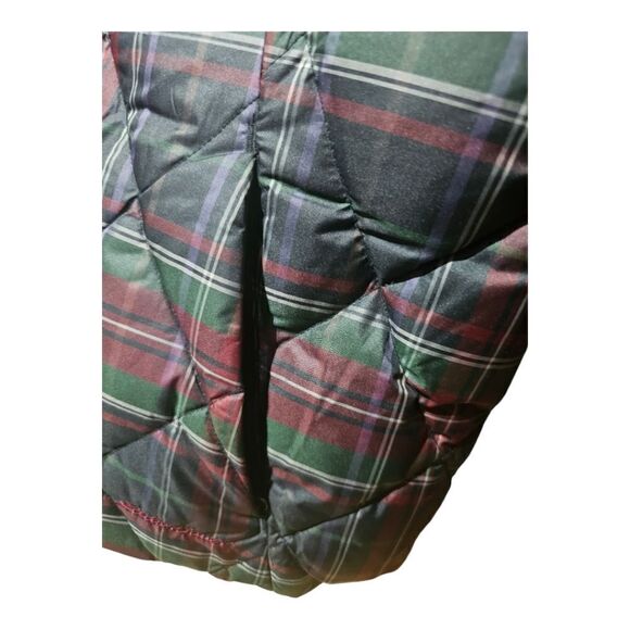 EDDIE BAUER Women’s Quilted Plaid Goose Down Vest - Size Large - Picture 6 of 10